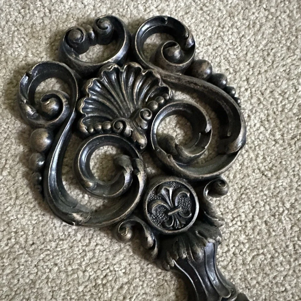 Vtg Syroco Dart Skeleton Keys Wall Decor Set Of 3 Mid Century Plastic Black/gold